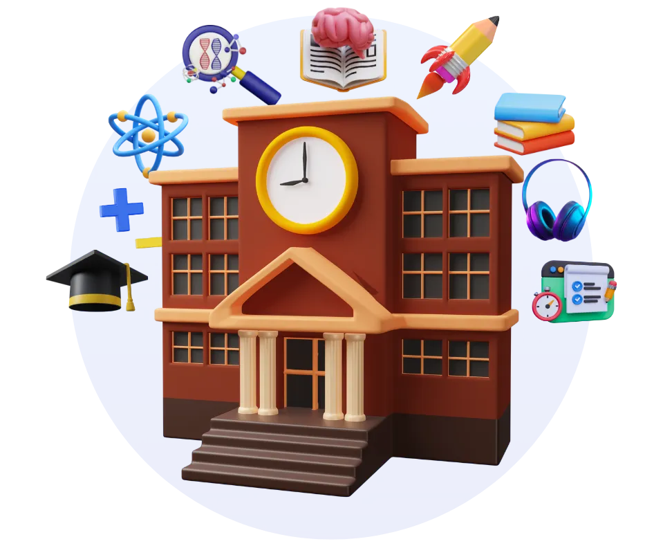 Universidad con estudiantes